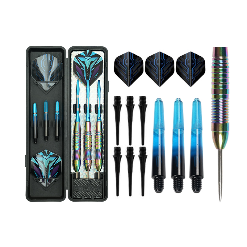 BL-1552 Juego de dardos de acero inoxidable colorido con aguja profesional de 20 g